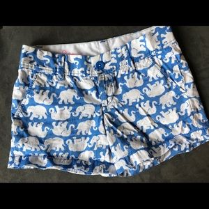 Lilly Pulitzer tusk in sun blue shorts